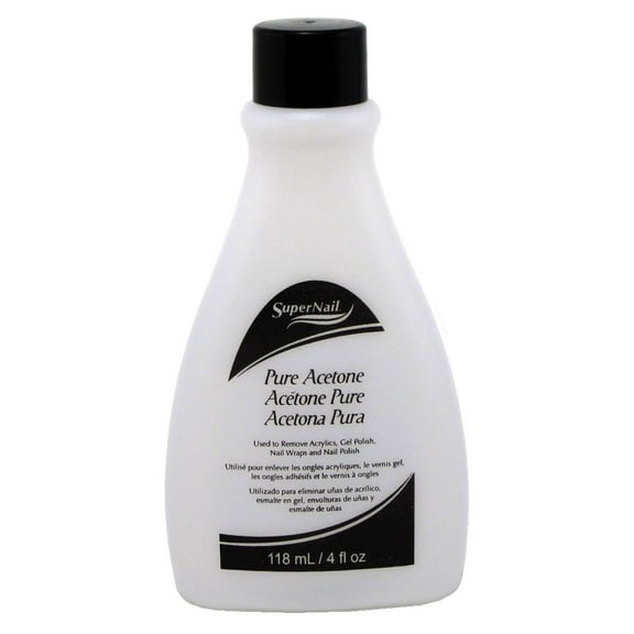 Super Nail 4oz Pure Acetone Polish Remover (Clear) (Pack of 3)
