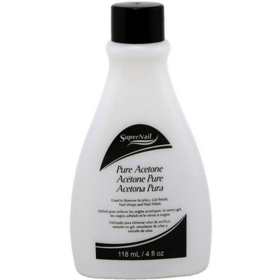 Super Nail Pure Acetone Polish Remover 4 Oz