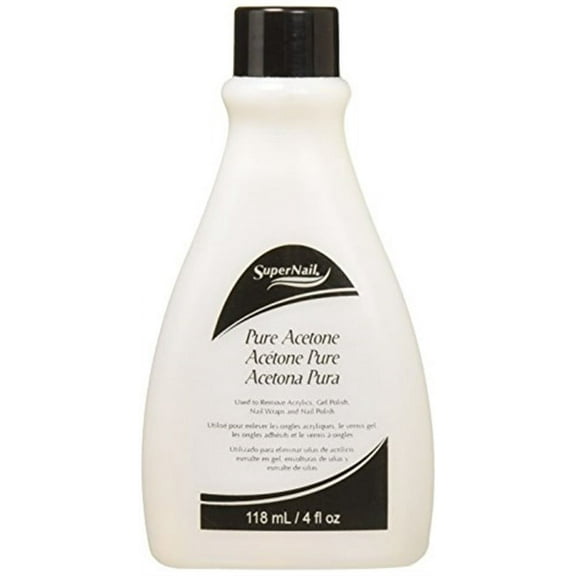 Super Nail Pure Acetone Polish Remover 4 oz (Pack of 2)