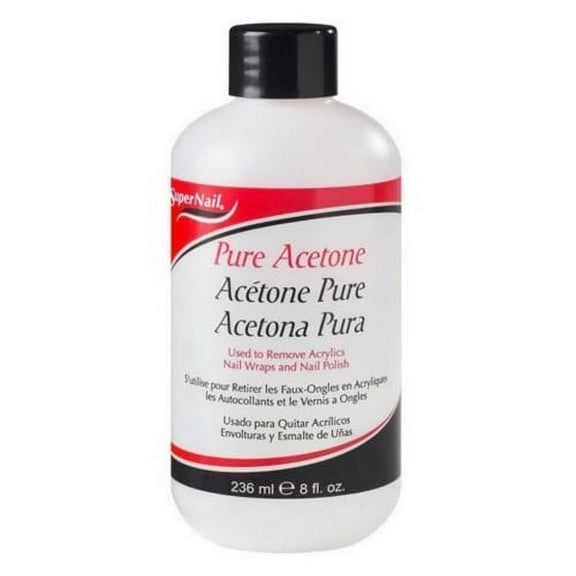 Super Nail Pure Acetone Polish Remover, 8 Oz, 3 Pack
