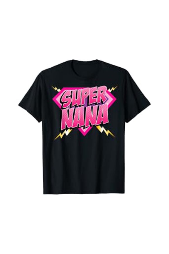 Super Nana Superhero Grandmother Comic Book Women T-Shirt
