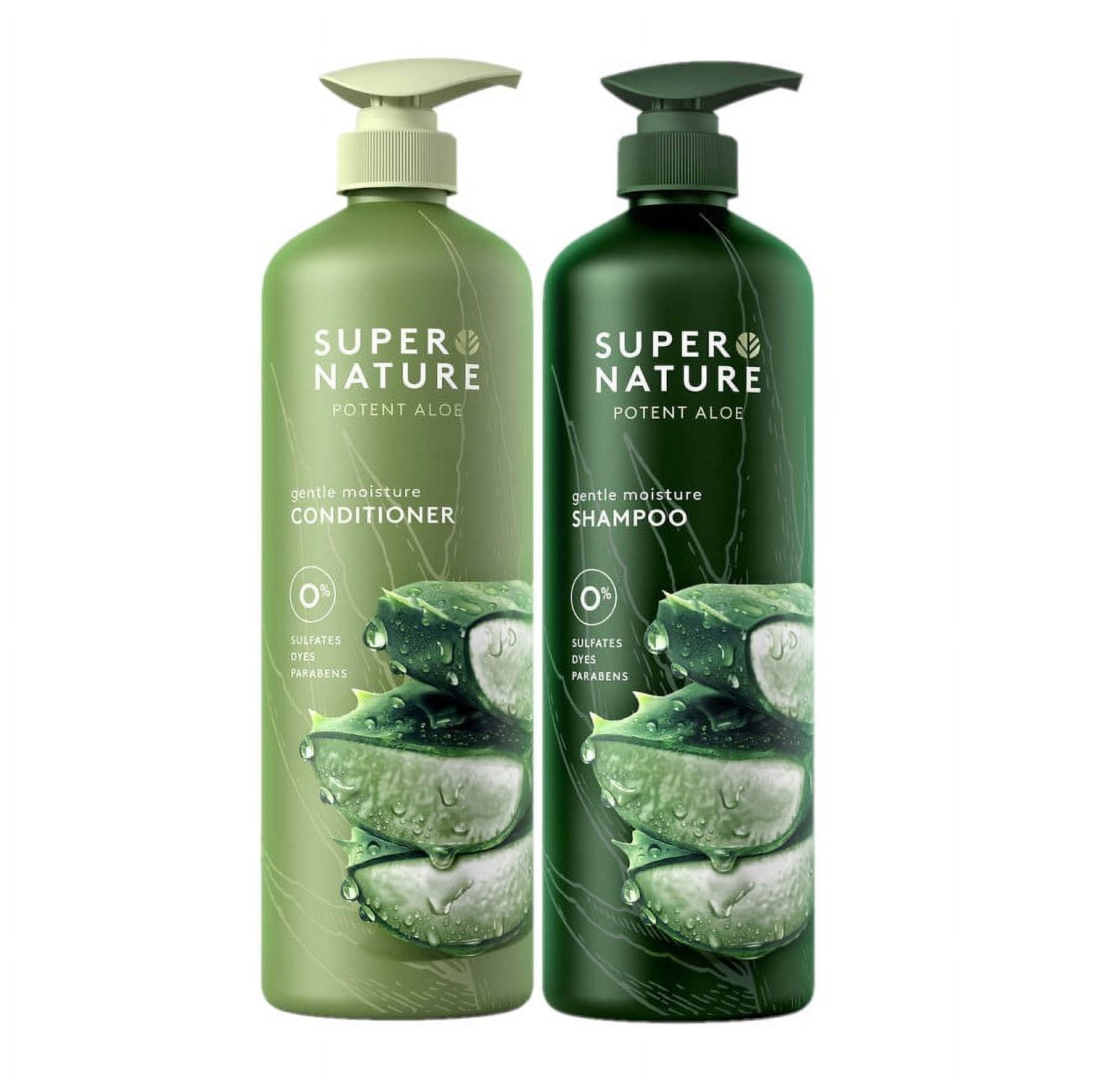 Super Nature Potent Aloe Moisturizing Shampoo and Conditioner, 30 fl oz