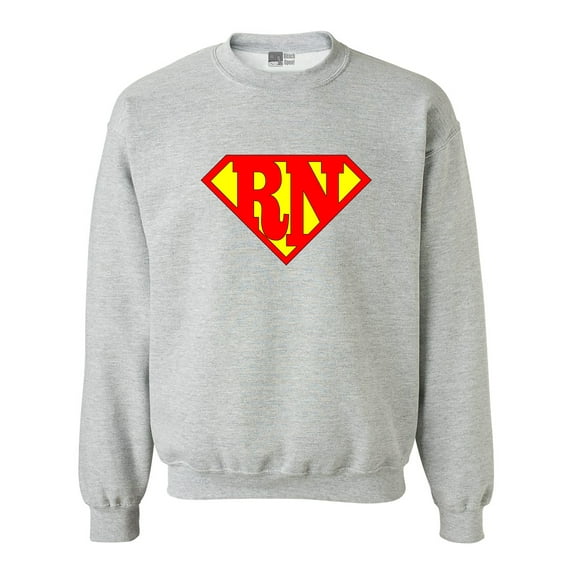 Super Nurse RN Registered Nurse Super Hero DT Crewneck Sweatshirt