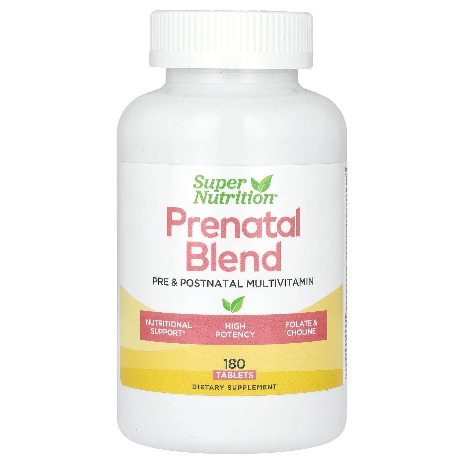 Super Nutrition Prenatal Blend, Multivitamin with Folate and Choline