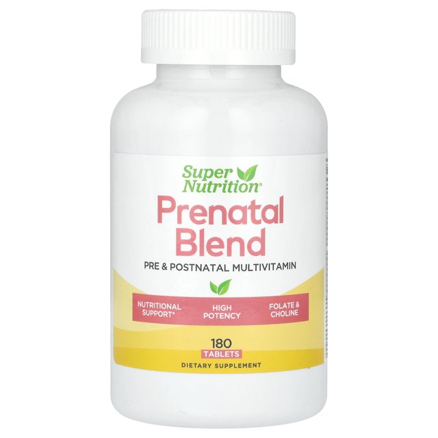 Super Nutrition Prenatal Blend, Multivitamin with Folate and Choline