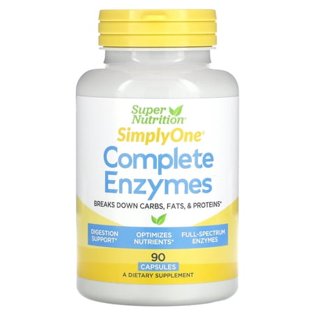 California Gold Nutrition SimplyOne®, Complete Enzymes with Betaine HCl, Ox Bile Extract, Full-Spectrum Enzymes, and Bromelain, 90 Capsules