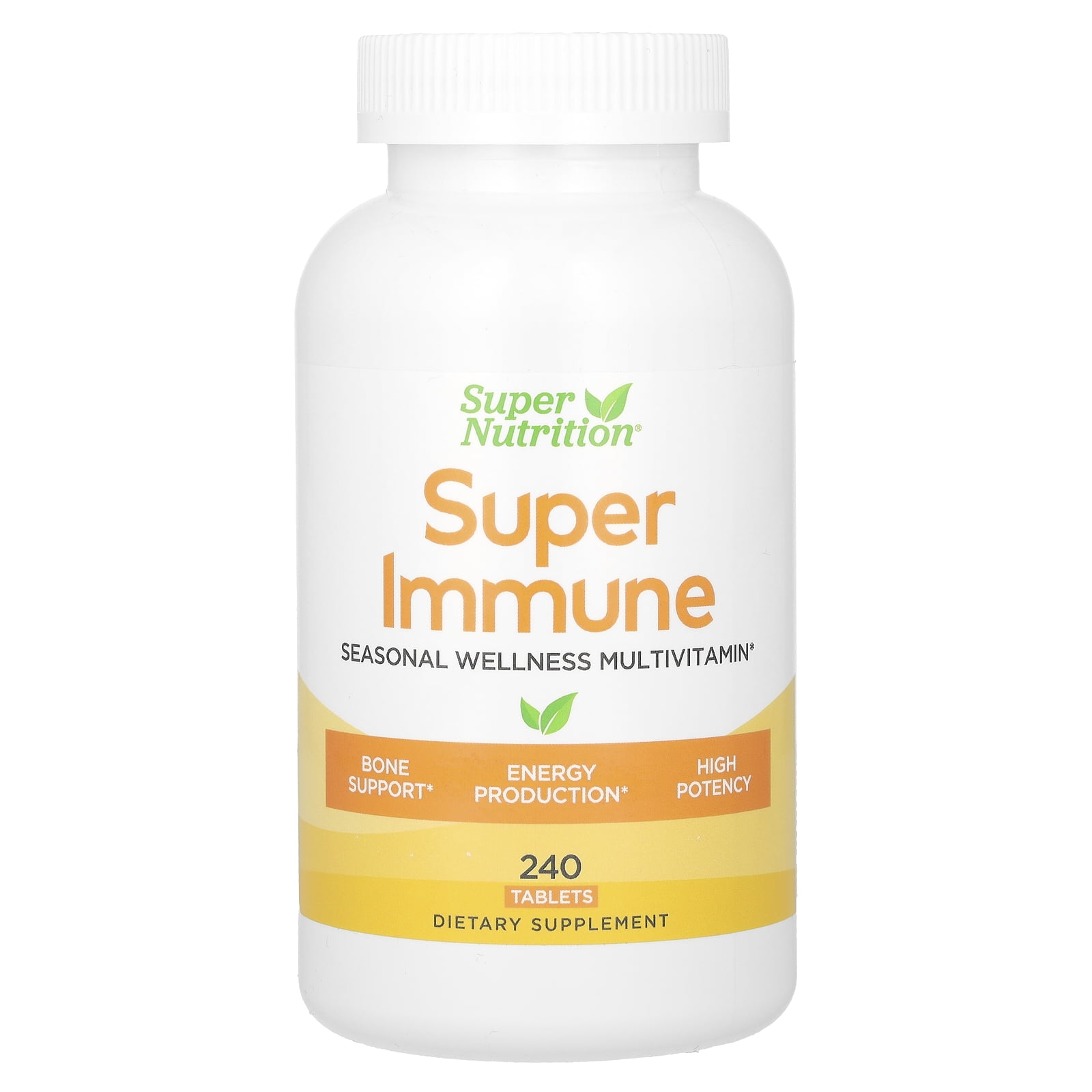 Super Nutrition Super Immune, Immune-Strengthening Multivitamin with Glutathione, 240 Tablets