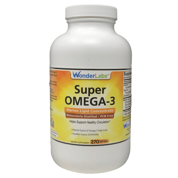 Super Omega-3 | Marine Lipid Concentrate | Molecularly Distilled - PCB Free 270 Count
