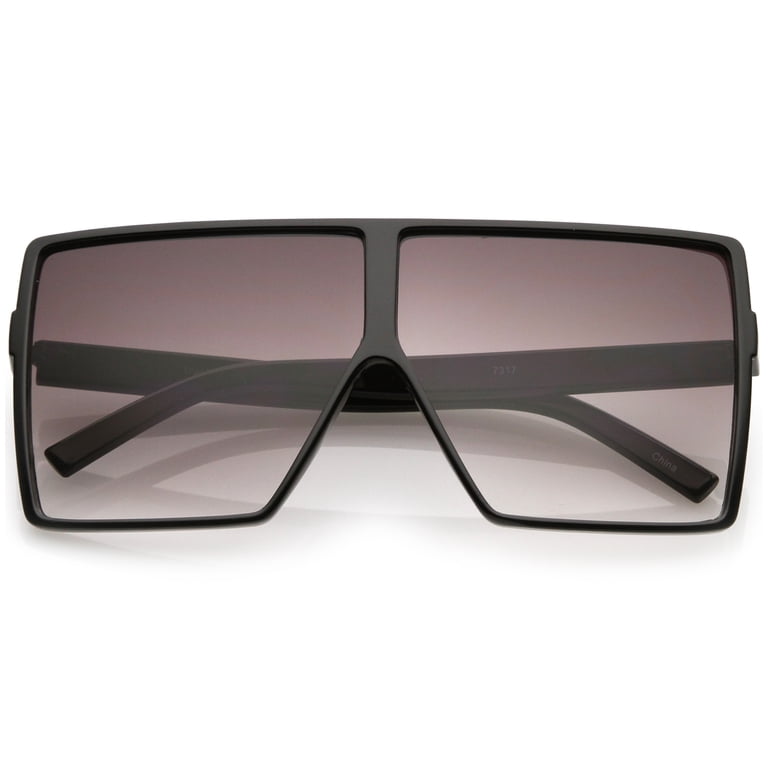 Super Oversize Square Sunglasses Flat Top Neutral Color Flat  display picture 1