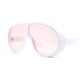 thumbnail image 1 of Super Oversized Exaggerated Retro Racer Plastic Sunglasses White - Pink, 1 of 4