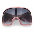 thumbnail image 1 of Super Oversized XXL Goggle Style Wrap Around Sport Plastic Sunglasses Pink - Smoke, 1 of 9