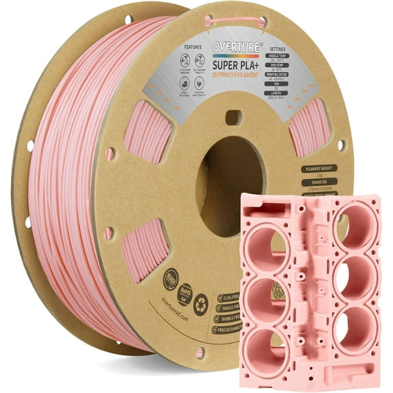 Super PLA+ Filament 1.75mm, Toughness Enhanced PLA Plus, Professional Toughness 3D Printer Filament 1kg (2.2lbs), High Precision +/- 0.02mm (Sakura Pink)