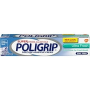 Super POLIGRIP Denture Adhesive Cream Ultra Fresh 2.40 oz (Pack of 3)