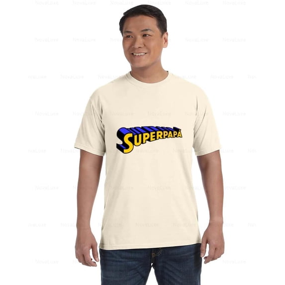 Super Papa Comfort Color T-Shirt Fun Bold Tribute for Awesome Dads, Unisex, up to size 4XL