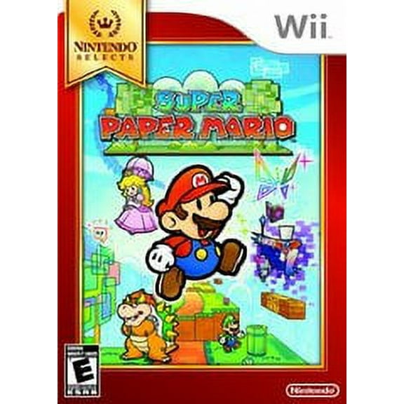 Pre-Owned Super Paper Mario Nintendo Wii Physical Platformer Game Action & Adventure 4 Offline Players