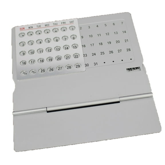 Super Perpetual 100 Year Calendar Aluminum, Table Calendar Office Supplies, 10.3x3x8.3cm Reusable Date Finder for Home Desk Display