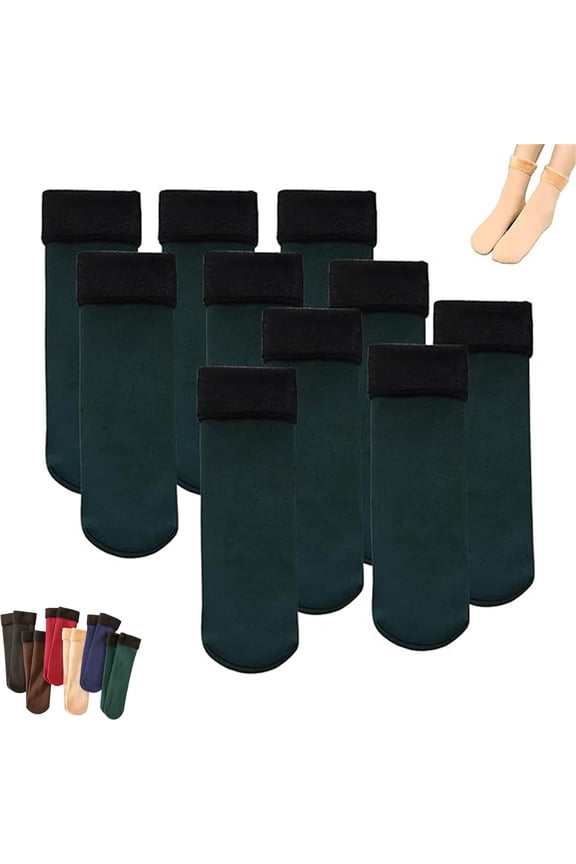 Super Plush & Thermal Socks,Your Cuddly Companions for Winter,Comfort Slim Warm Cozy Women Fleece Sock-Lined Deep Comfort,Microfiber Cozy,Thickening and Velvet Snow Socks (5 Pairs)