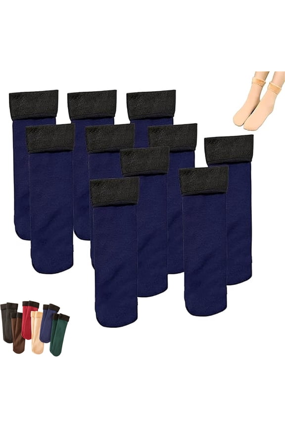 Super Plush & Thermal Socks,Your Cuddly Companions for Winter,Comfort Slim Warm Cozy Women Fleece Sock-Lined Deep Comfort,Microfiber Cozy,Thickening and Velvet Snow Socks (5 Pairs)