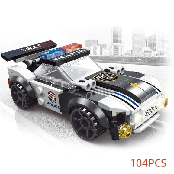Super Police City Plane Dual-Rotor Helicopter Famous Car SWAT Building Blocks DIY MOC Classic Model Bricks for Children Kits