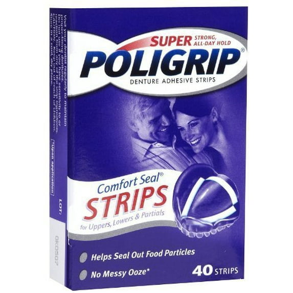 Super Poligrip Comfort Seal Denture And Partials Adhesive Strips 40.0 ea