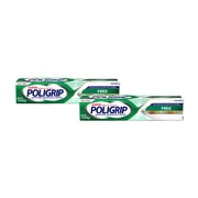 Super Poligrip Denture Adhesive Cream Free Triple Action, Zinc Free 2.4 Oz, 2 Pack