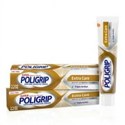 Super Poligrip Original Denture and Partials Adhesive Cream, 2.2 Oz, 2 Pack
