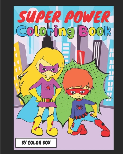 Super Power Coloring Book Kids Toddler Boy Girl Coloring Book Pages