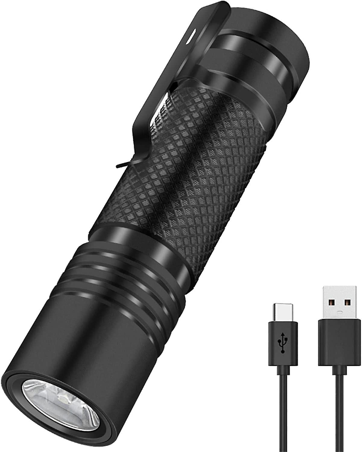 Super Powerful Torch, Mini Led Torch Type-C Rechargeable 800 Lumens, 5 ...