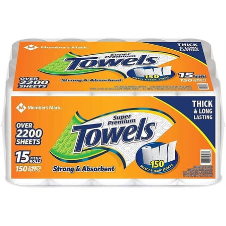 Super Premium 2-Ply Paper Towels (15 Rolls, 146 Sheets per Roll) (15 Rolls)