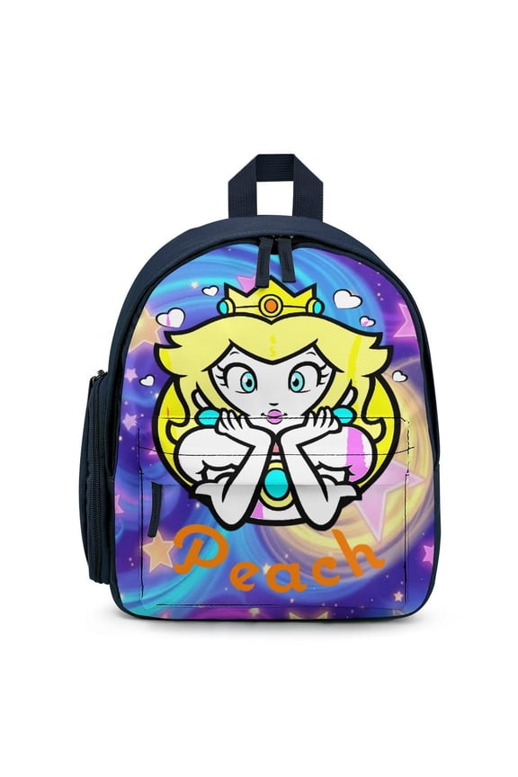Super Princess Pea-ch Lightweight Backpack Small Shoulder Bags Bookbag Daypack Backpacks