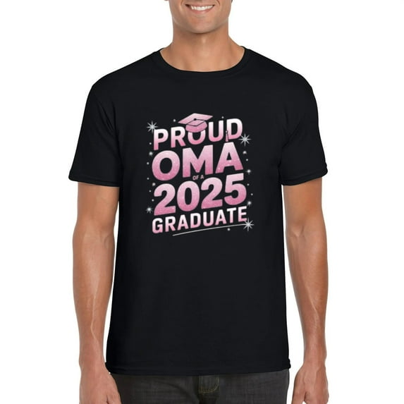 Super Proud OMA of 2025 Graduate Senior Grandparent Support T-Shirt, for men & women, up to size 5XL