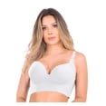 thumbnail image 1 of Super Push Up Bra Smoothing Back Fat Bra with Support Comfortable Seamless T Shirt Bra Full Coverage Deep Cup Bra White 40DDD, 1 of 5