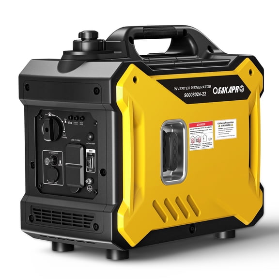 Super Quiet Inverter Generator 2000w Portable Generator, 79.7cc Ultra Light EPA Compliant for RV Camping Tailgating Home Backup, Yellow Steel