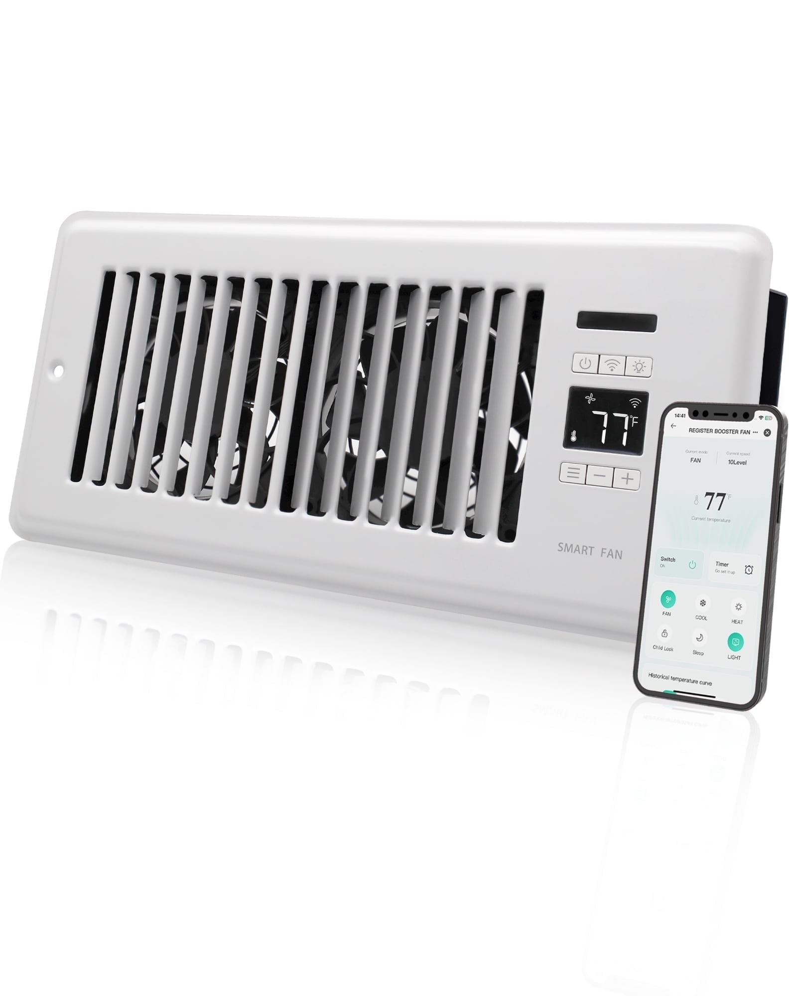 ac vent cover with fan