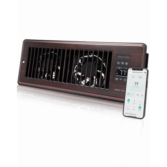 Super Quiet Register Booster Fan for 4" x 12" Register Holes, Smart Register Vent with Dual Intelligent Thermostat and WIFI App Control, Heating Cooling AC Vent Fan (ORB)