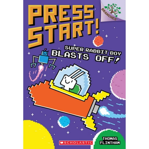 Pre-Owned Super Rabbit Boy Blasts Off!: A Branches Book (Press Start! #5): Volume 5 (Paperback) 1338239627 9781338239621