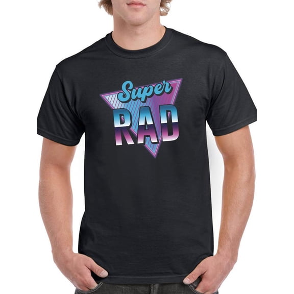 Super Rad Retro Sign T-Shirt Men -Smartprints Designs, Male x-Large