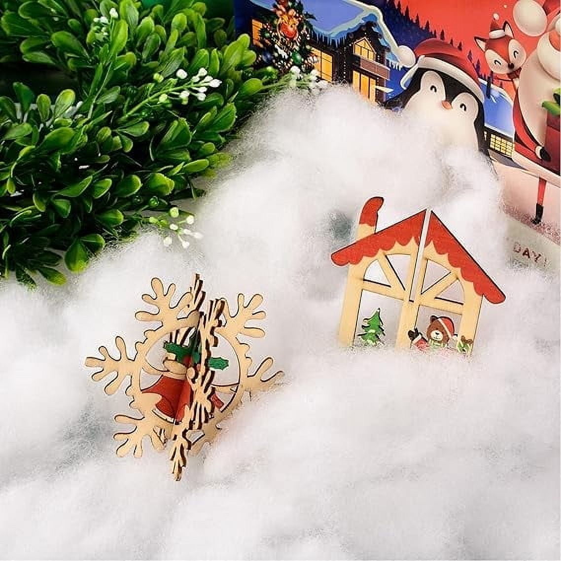 Super Realistic Fluffy Pull-Apart Artificial Snow – 1 lb, Expands to ...