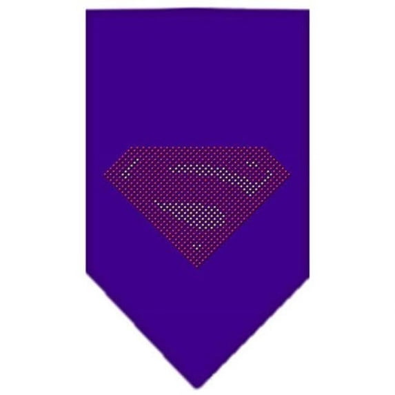 Super! Rhinestone Bandana Purple Large