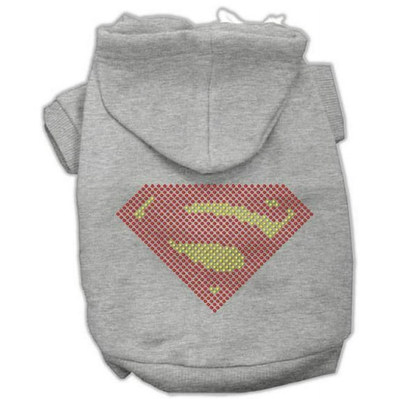 Super! Rhinestone Hoodies Grey XXXL- 20