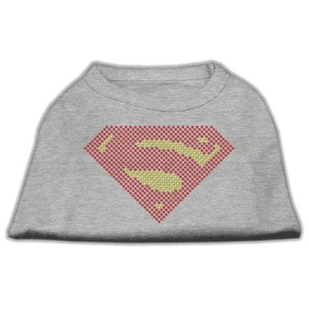 Super! Rhinestone Shirts Grey XL - 16