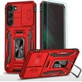thumbnail image 1 of Super Ring Series Cellular Phone Case for Samsung Galaxy S23 Plus, Red - Military Grade Protection, Ring Holder, Kickstand, Screen Protector, 15ft Drop Tested, 1 of 7