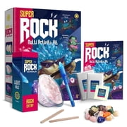 Piano Potato 2-in-1 Rock Collection & Crystal Growing Kit, STEM Science Set for Kids Ages 6-12, 24 Pcs Real Gemstones, Minerals & Rocks with Educational Learning Book