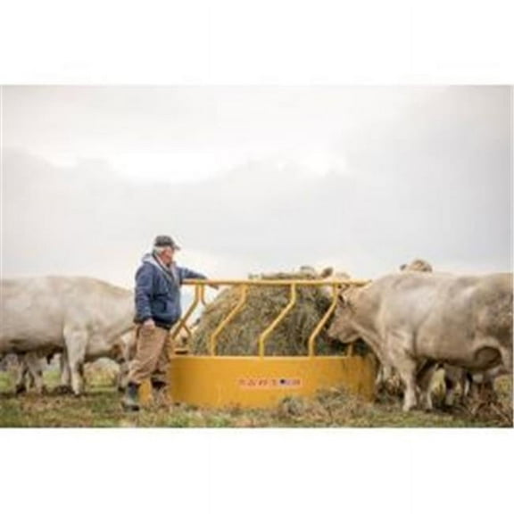 Super Round Bale Feeder, Yellow - 3 Piece
