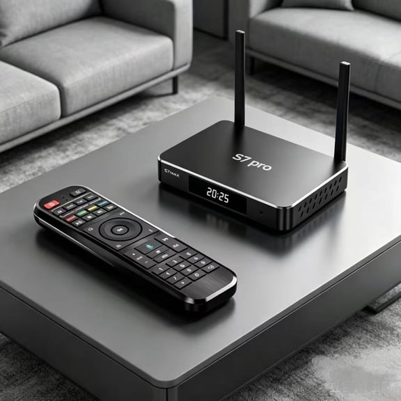 Super S 7PRO Home Receiver for Family Entirement with Remote Control, Protective Cover, Voice Control