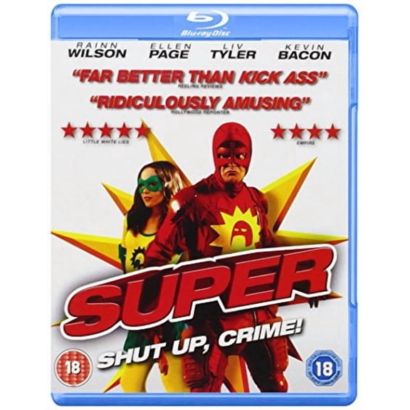 Super - SHUT UP, CRIME! / RAINN WILSON, ELLEN PAGE, LIV TYLER, KEVIN BACON / Blu-ray Disc / DVD Video