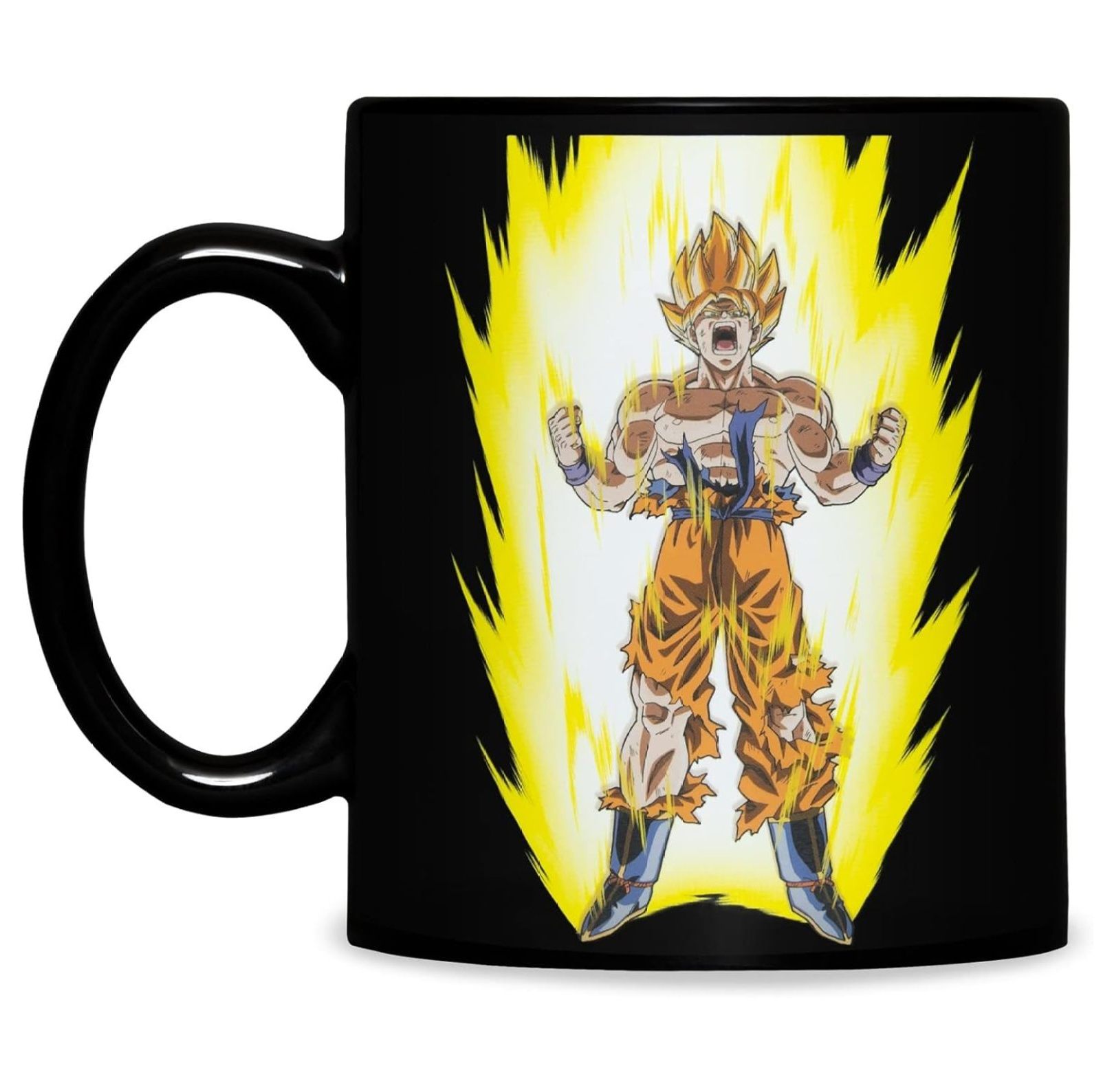 Super Saiyan Goku 16 oz. Heat Reactive Ceramic Coffee Mug - Color ...