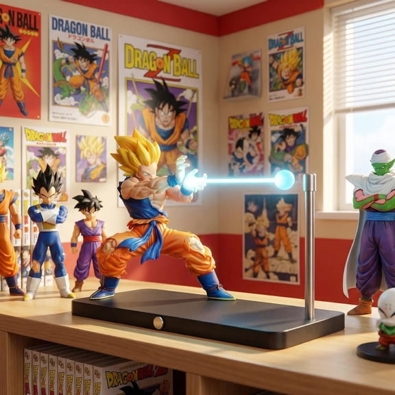 Super Saiyan Goku LED Desk Lamp - Kamehameha Glow Effect Figure Light
