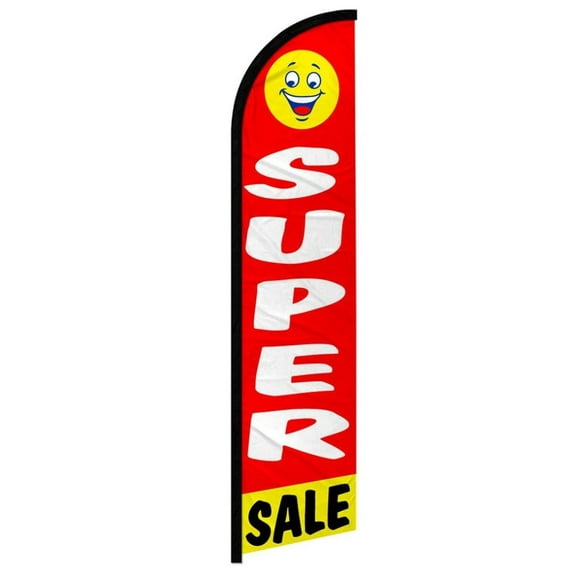 Super Sale (Happy Face) Windless Banner Flag