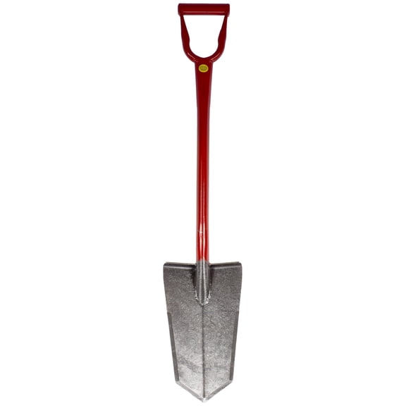 Super Sampson D-Handle Shovel - Metal Detecting & Gardening - Heat Treated Blade, Red - Relic, Coin, Prospecting - 40.5" Length, 5.4 lbs